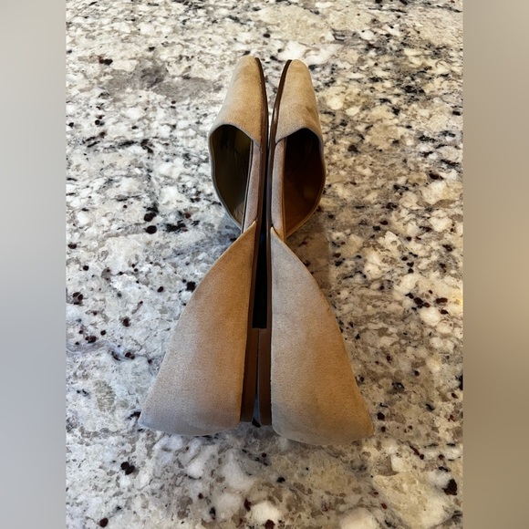 J.Crew Zoe d’Orsay Pointed Toe Nude Suede Flats Size 10 - Picture 4 of 8